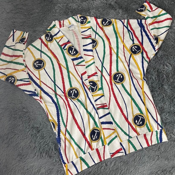 Nautical Print Cardigan - Picture 6 of 8